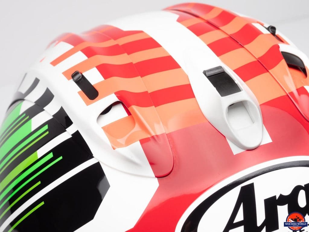 Arai Corsair-X Rea 5 Graphic Helmet top vents