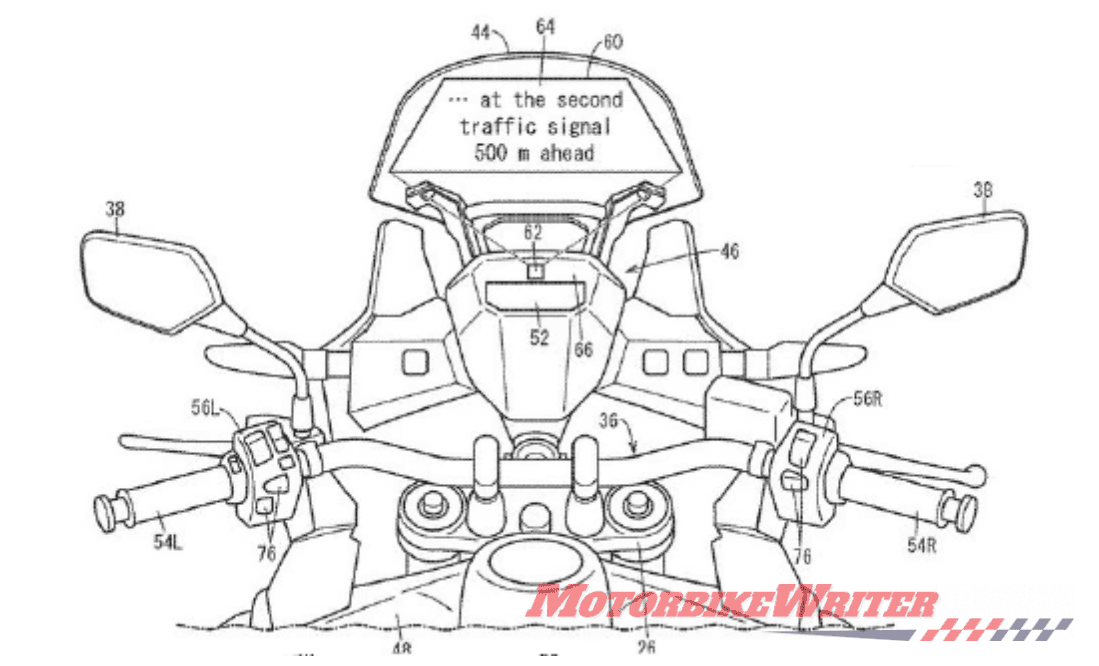 Africa Twin with head-up display touch screen