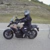 My wife riding her Honda CB500X.