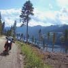 Shots of a KTM 790 Adventure by a lake in British Columbia.