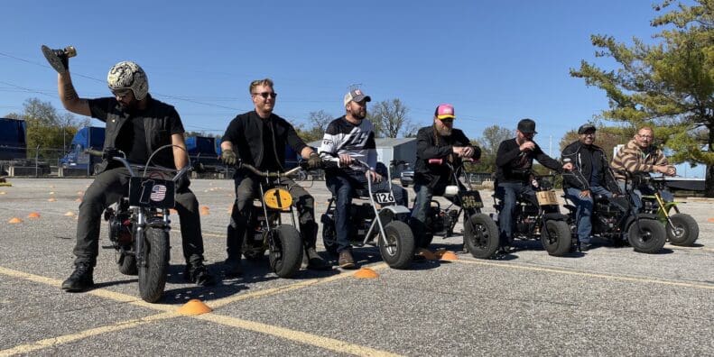 Minibike race winners