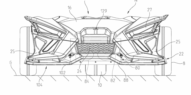 Polaris slingshot patent drawing