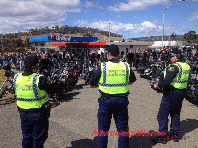 Riders are being asked to support a protest today over the state's anti-bikie "fashion law" that prohibits the wearing of "colours" associated with outlawed "bikie" clubs.