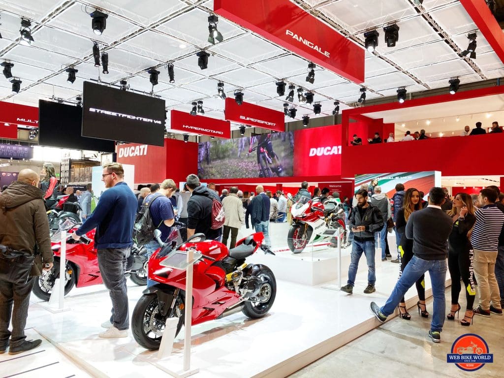 Ducati booth at EICMA 2019.