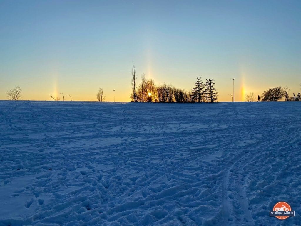 Sun dogs in Airdrie, Alberta.