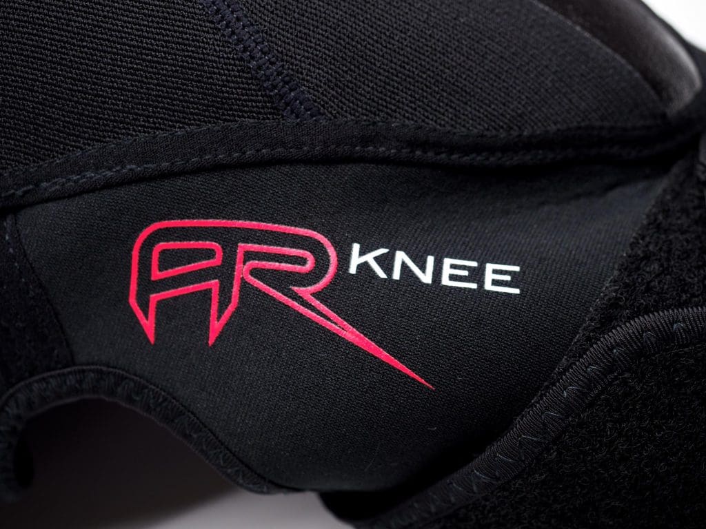 Forcefield AR Knee logo closeup