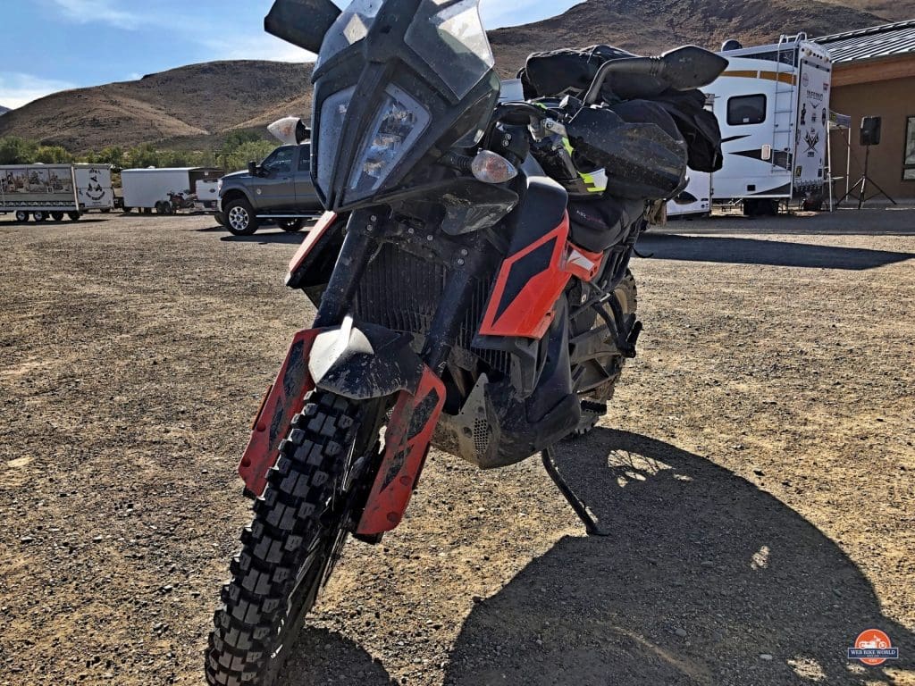 2019 KTM 790 Adventure with Motoz Tractionator Adventure tires on it.