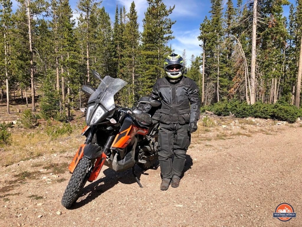 Me with my 2019 KTM 790 Adventure in Idaho.