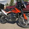 A 2019 KTM 790 Adventure with Motoz Tractionator Adventure tires on it.