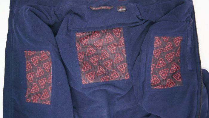 Gerbing Gyde 7V Heated Torrid Softshell Vest heating zones