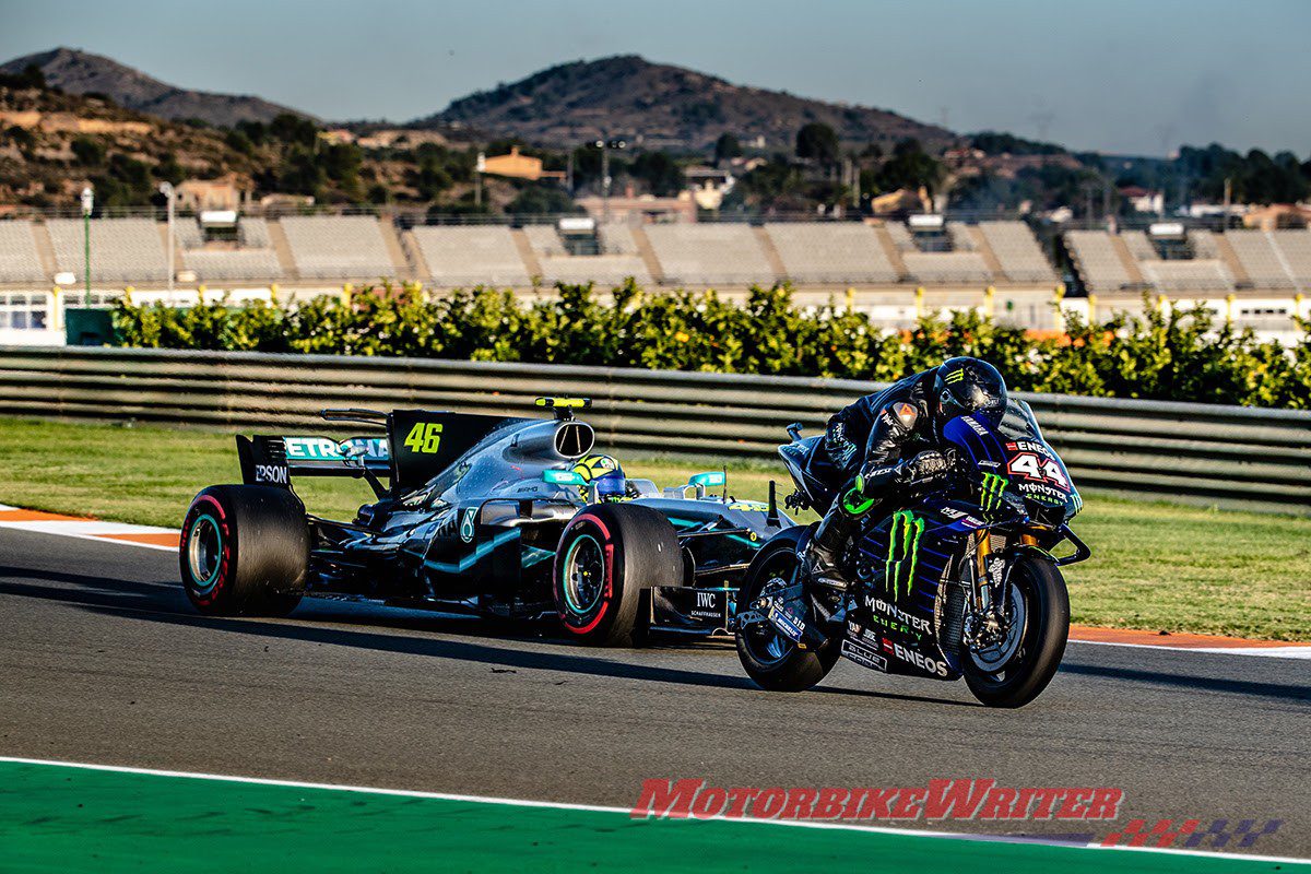 Valentino Rossi Lewis Hamilton MotoGP F1 duel