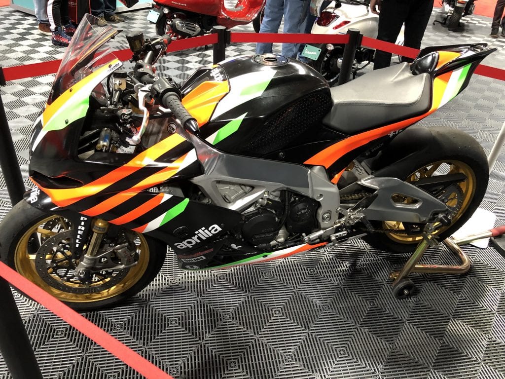 2019 Aprilia Tuono Factory Pikes Peak Race Bike left side profile