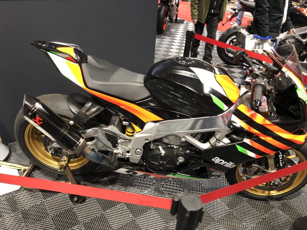 2019 Aprilia Tuono Factory Pikes Peak Race Bike right side profile