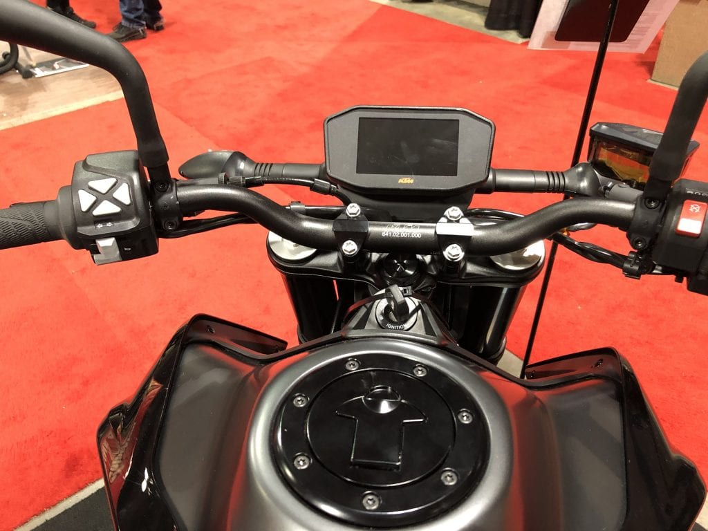 2020 KTM 790 Duke from the seat dash details