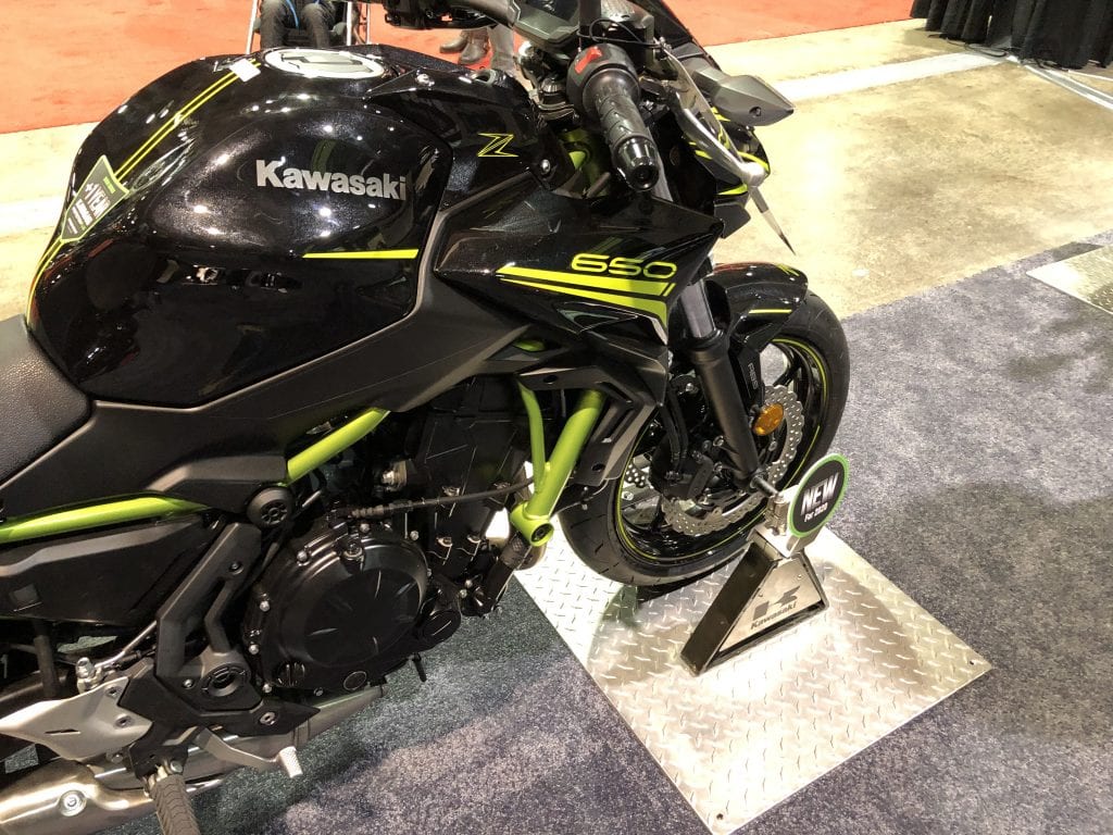 2020 Kawasaki Z650 front half side profile