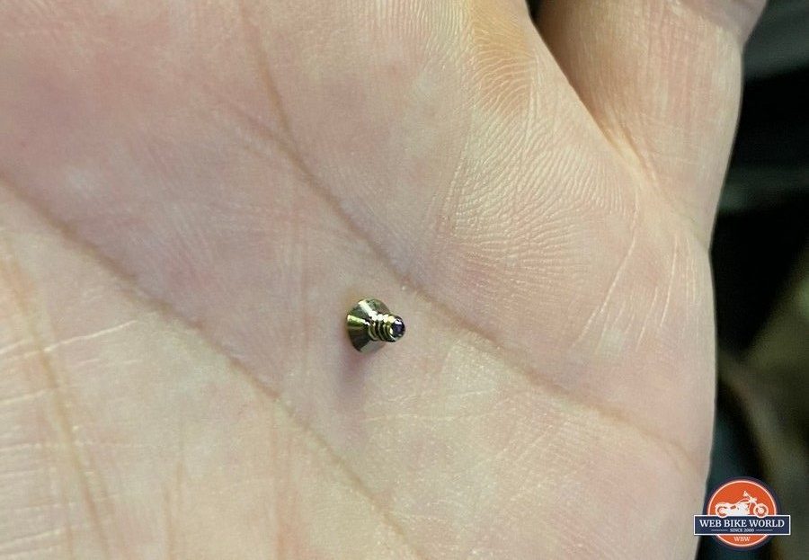 Small screws used on Arai helmet diffusers.
