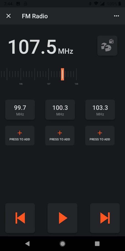 Cardo Connect App, FM radio settings