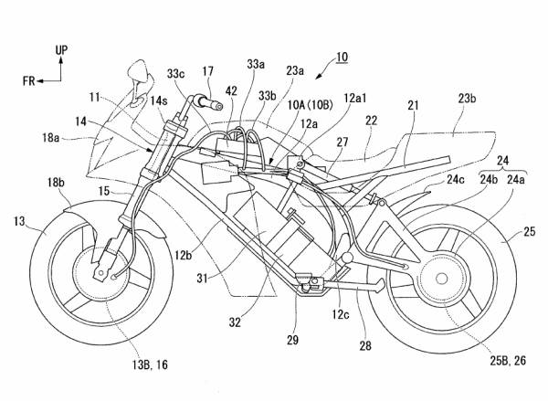 honda electric CBR patent