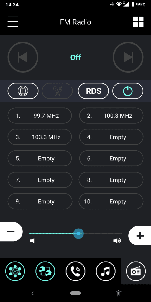 Sena 30K Utility App, FM Radio Menu