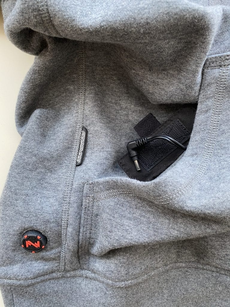 Mobile Warming Phase Hoodie Velcro Pouch for Battery