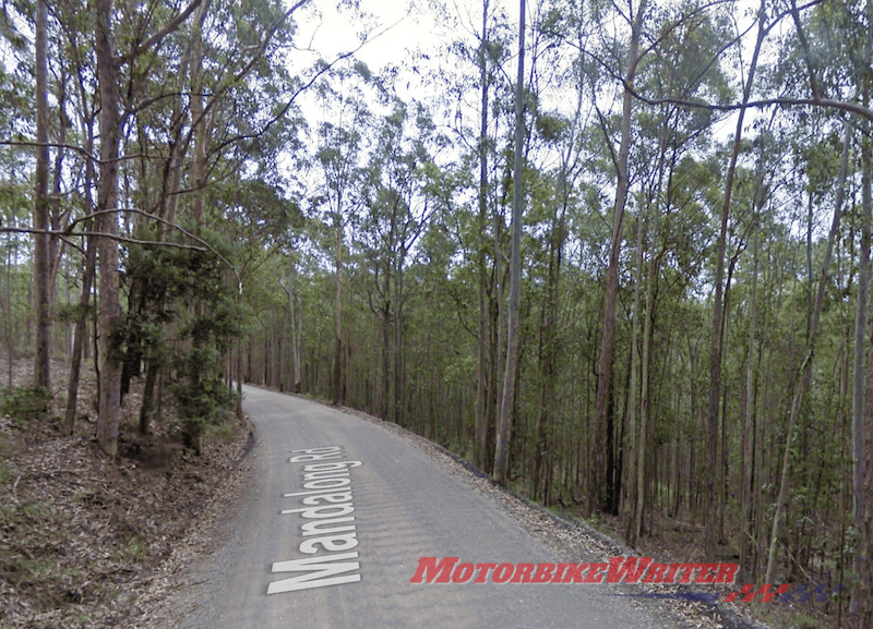 Motorcyclist crashes into trees