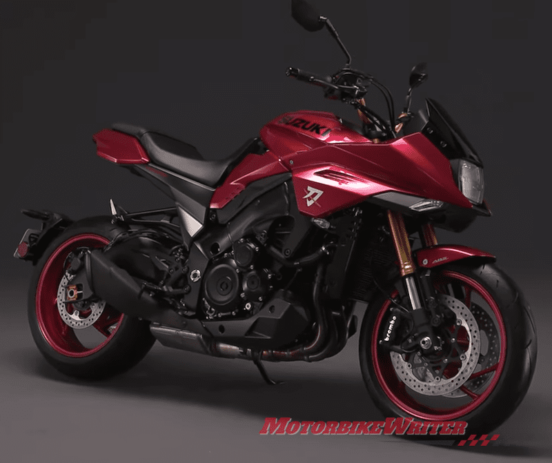 Suzuki Katana Red in virtual launch