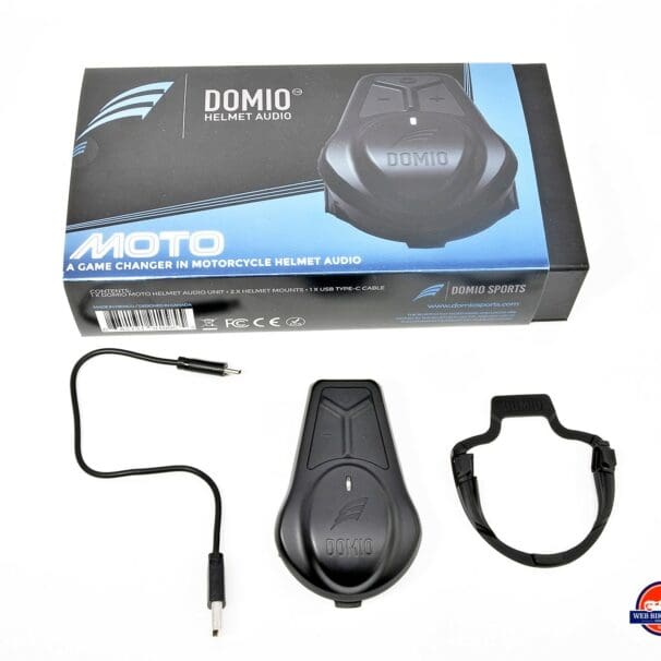 The Domio Sports Moto bluetooth music device.