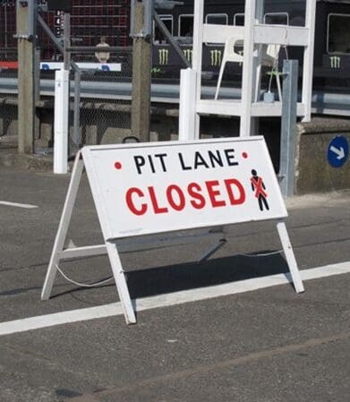 pit lane closed