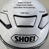 Shoei J-Cruise II, individual front intakes, with three position settings, labelled