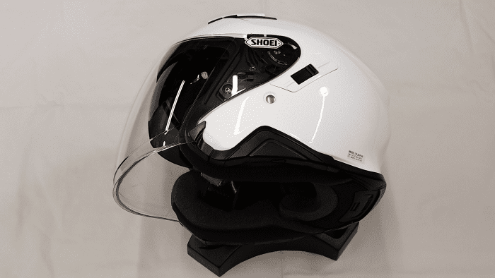 Shoei J-Cruise II, sunvisor and faceshield sequence, 3 of 3