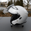 Shoei J-Cruise II, wide smooth functioning face shield, sun visor slider very effective as well