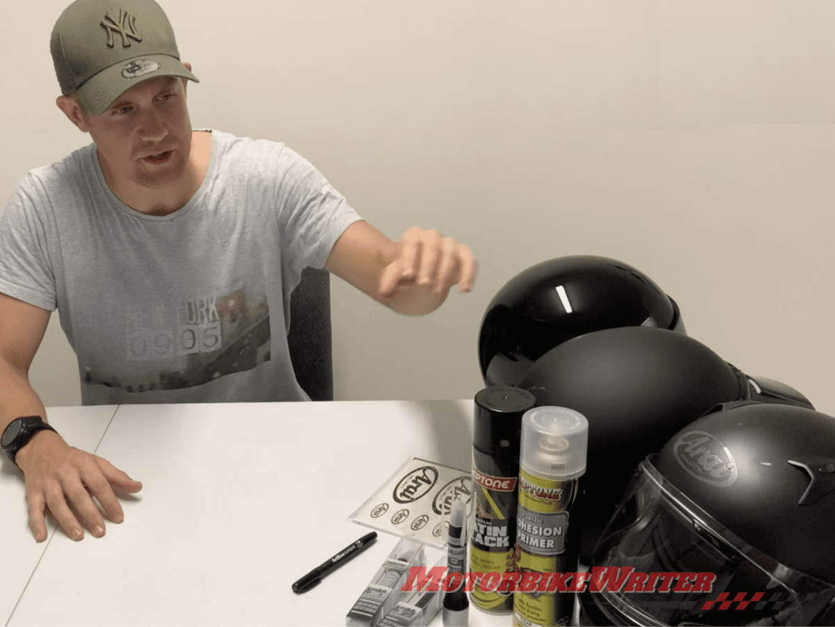 Helmet scratch repair