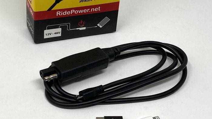 ridepower charger and adapters up close
