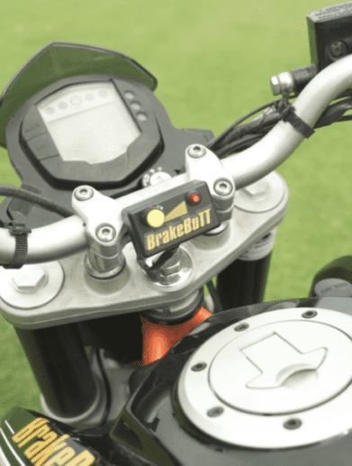 BrakeBuTT on a motorcycle
