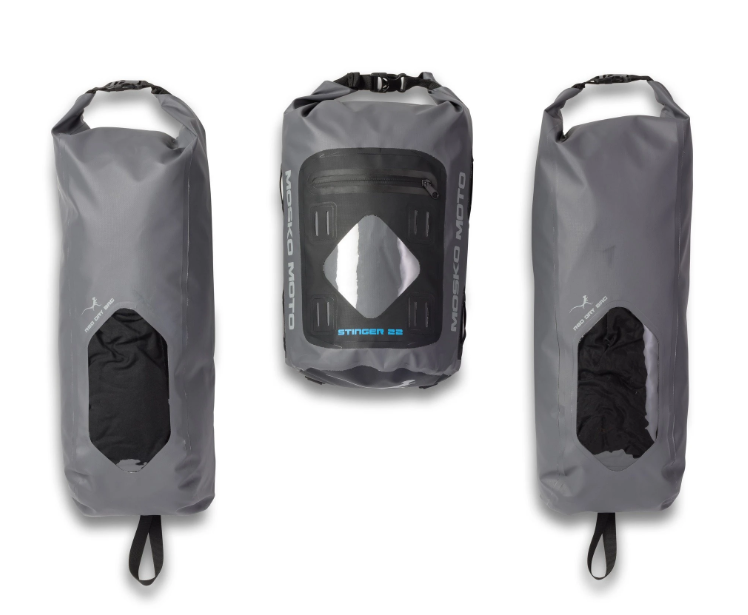 The dry bags from the Mosko Moto Reckless 80 L v3.0 Revolver luggage system