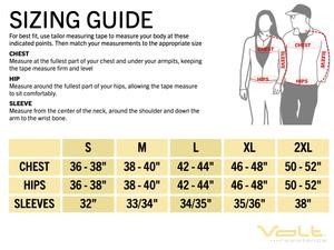 volt heat size guide