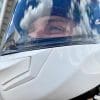 Fully closed visor position.