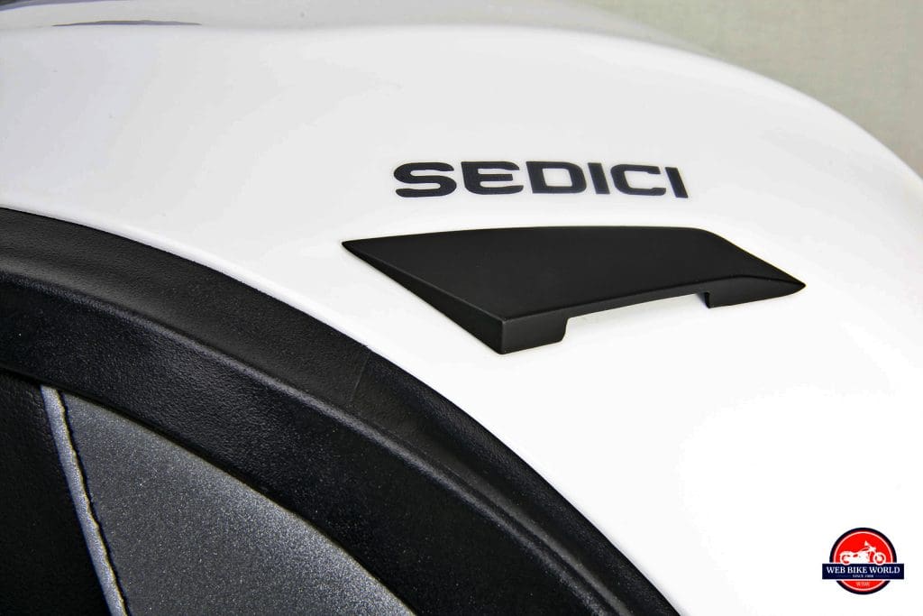 The Sedici Strada II helmet exhaust vent.