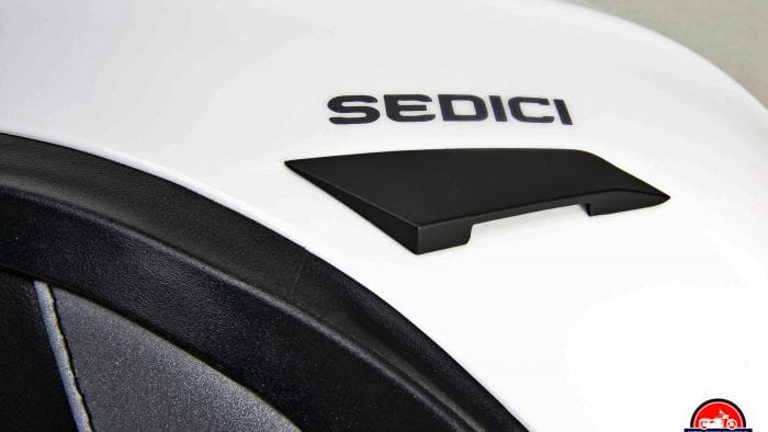The Sedici Strada II helmet exhaust vent. The Sedici Strada II helmet exhaust vent.