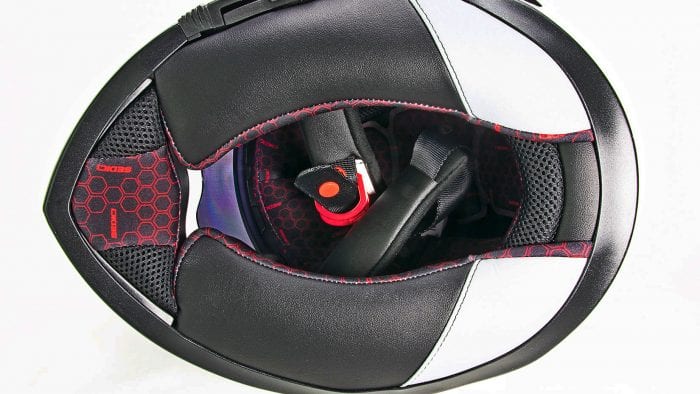 The Sedici Strada II helmet neckroll padding. The Sedici Strada II helmet neckroll padding.