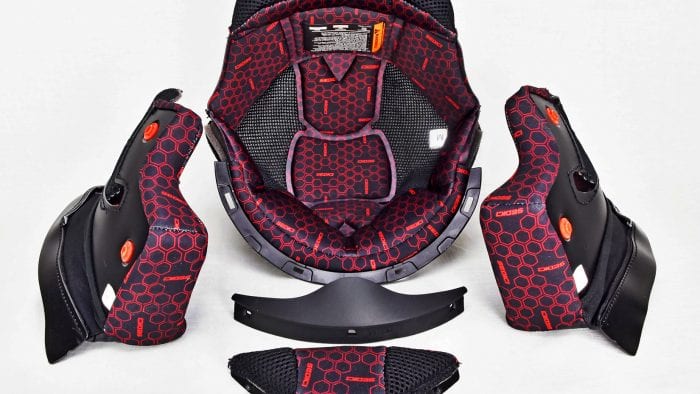 The Sedici Strada II helmet comfort liner collection. The Sedici Strada II helmet comfort liner collection.