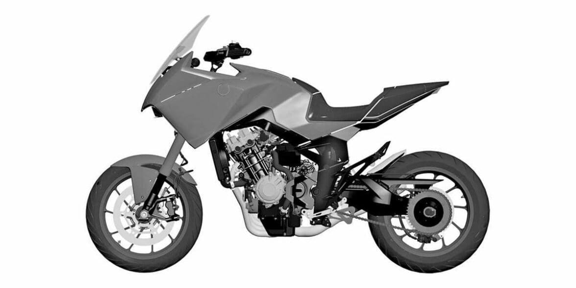 Honda CB4X patent drawing
