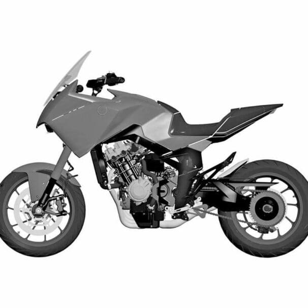 Honda CB4X patent drawing