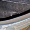 A blemish on the neckroll of the Klim Krios Pro helmet.