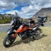 A KTM 790 adventure and the Klim Krios Pro helmet in Alberta, Canada.