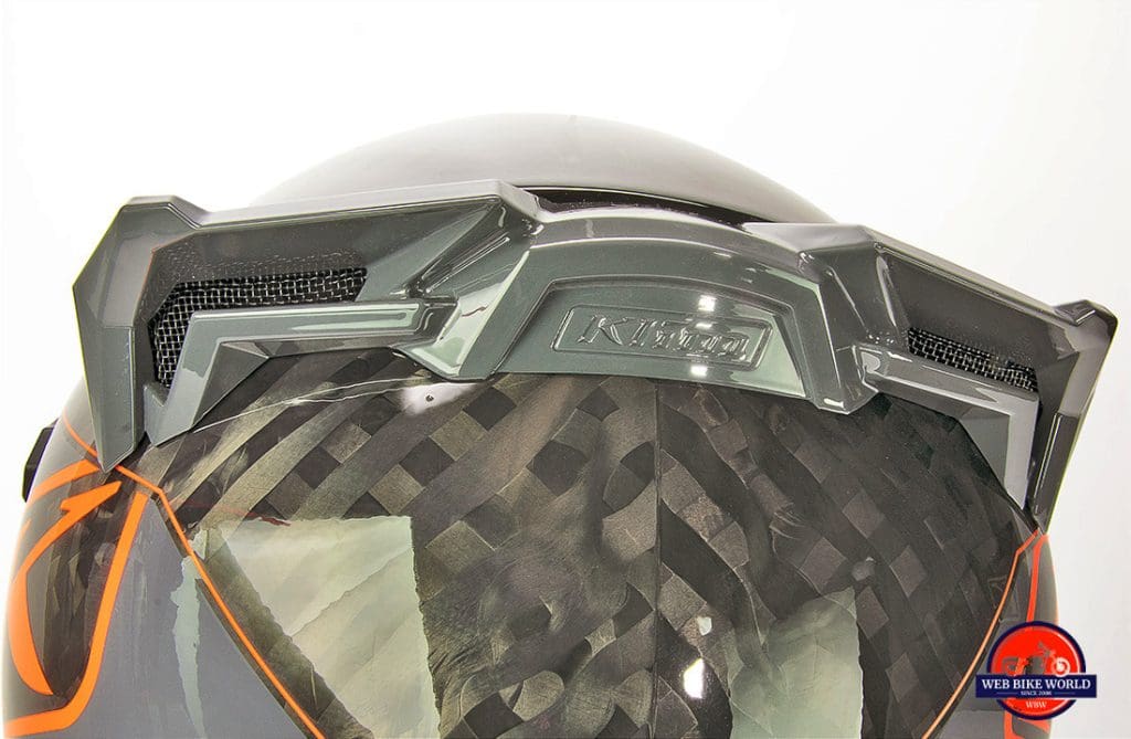 The Klim Krios Pro exhaust ports.