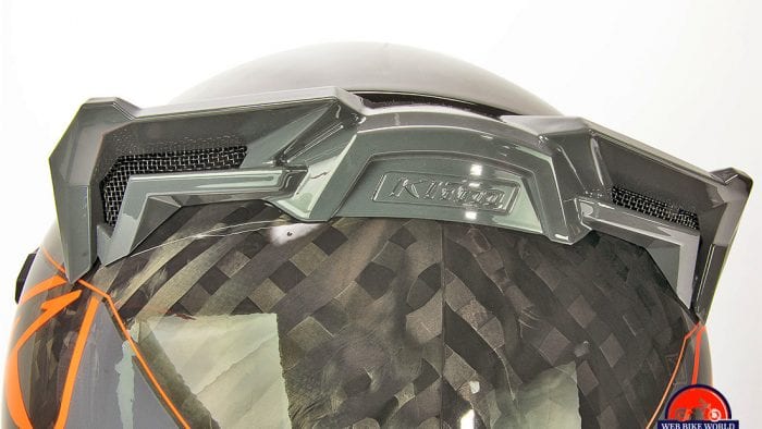 The Klim Krios Pro exhaust ports.