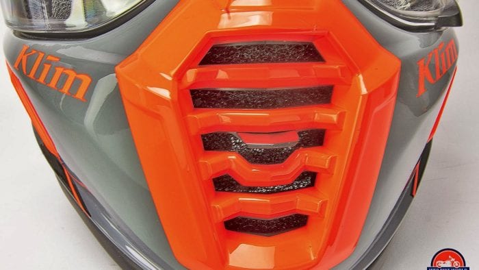 The Klim Krios Pro chin bar vent. The Klim Krios Pro chin bar vent.