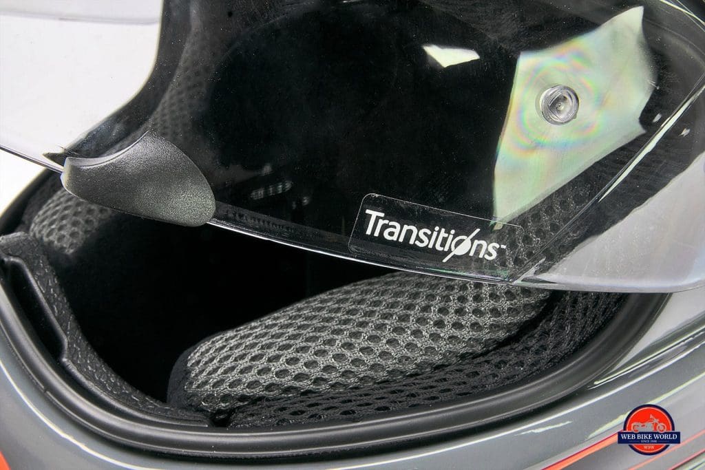 The Klim Krios Pro Transitions visor.