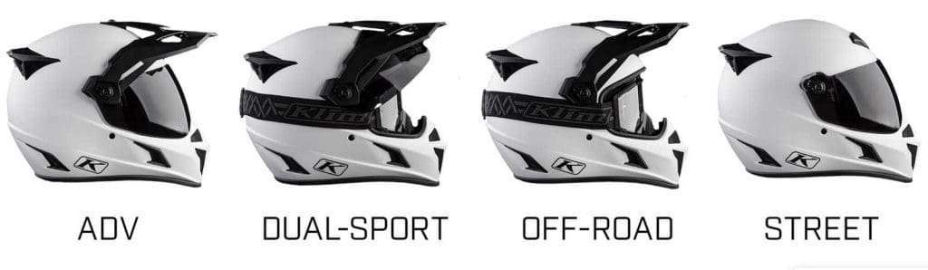 4 configurations of the Klim Krios Pro.